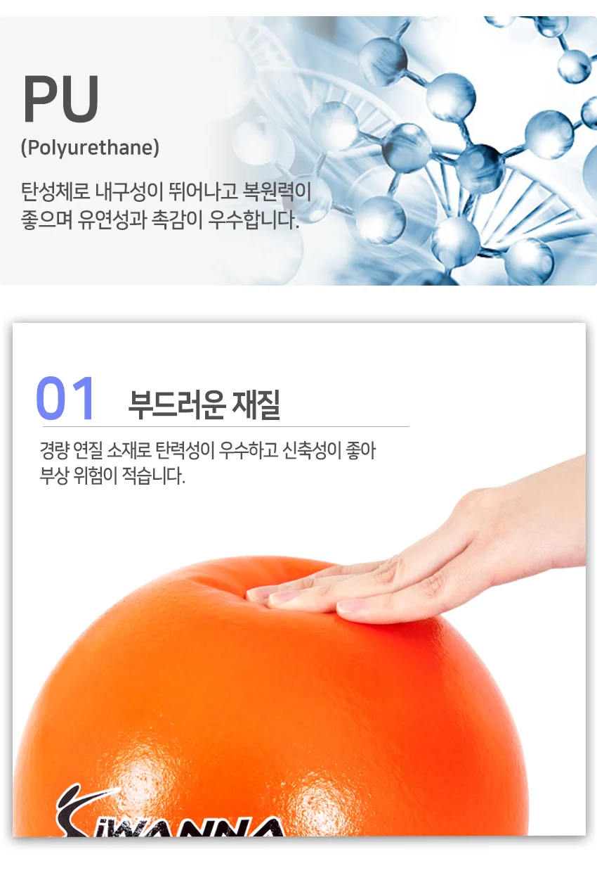 아이워너 PU 피구공 4호 블루 상세2