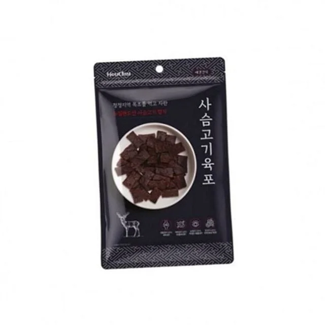 강아지 사슴 고기 육포 애견 사슴 고기 육포 반려동물 국내산 고단백 간식 저칼로리 영양 건강 훈련 보상