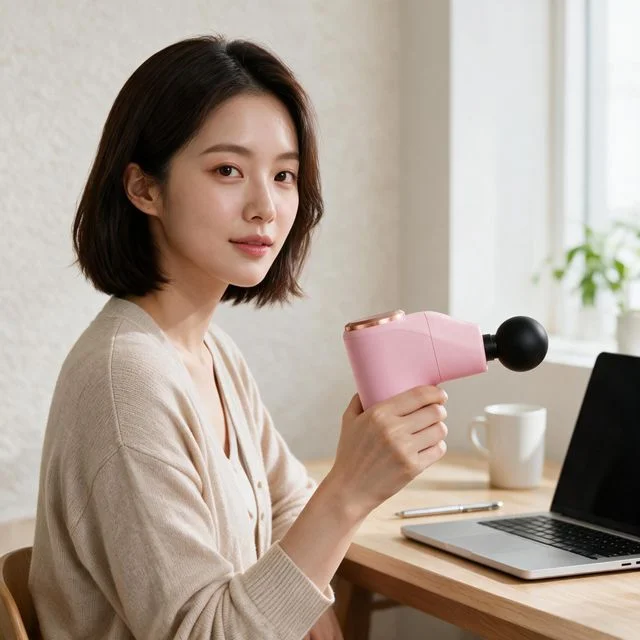 마사지건 근육 마사지기 진동 건 휴대용 안마기 소형 전신 운동 전후
