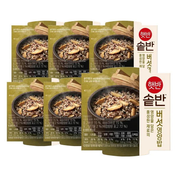 솥반 버섯영양밥 200g x6입 상세1