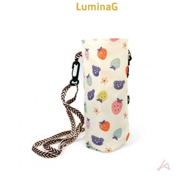 딸기곰 캐릭터 물병파우치 텀블러가방 보온보냉 실용 보관