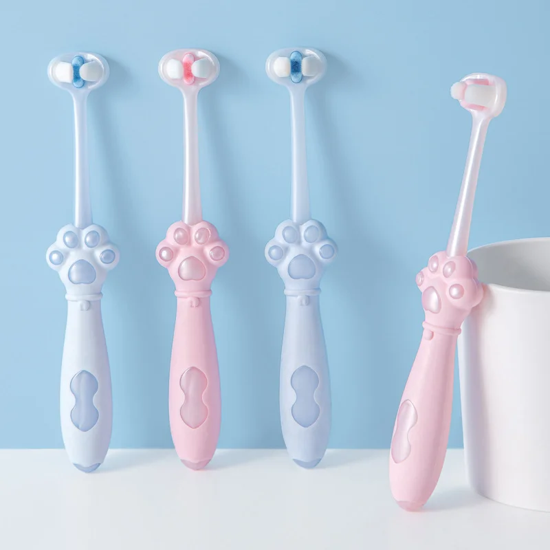 초등학생칫솔 하오우 어린이 칫솔 3면 칫솔 부드러운 모 고급 가정용 3만 모 3-6-12세 상세1