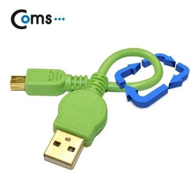 coms 스트롱 미니 케이블 USB to 미니 5핀 (그린)