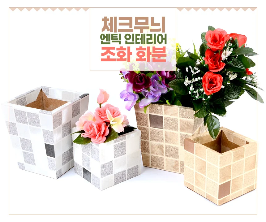 엔틱 인테리어 조화 화분 엔틱화분 데코화분 디자인화분 상세1