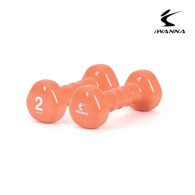 PVC 삼각 아령 2kg 밀키오렌지