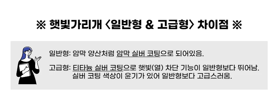 햇빛가리개 우산형 자외선 2종 세트 상세2