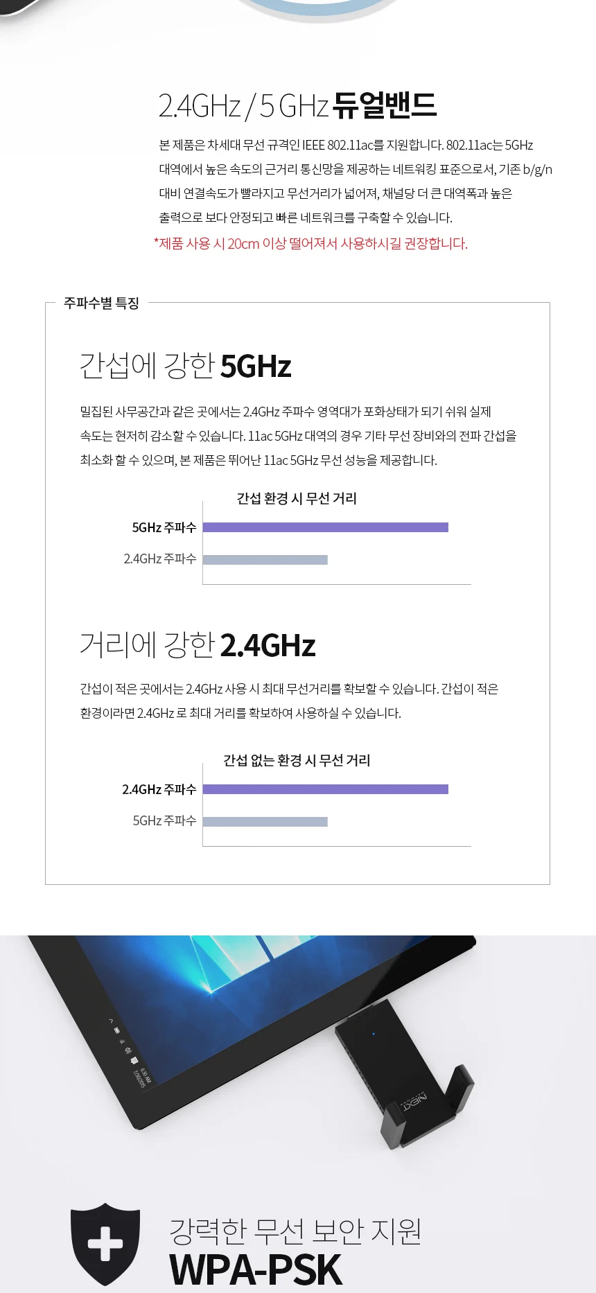 루미나D USB 랜카드 무선 블루 컴퓨터 노트북 네트워크 인터넷연결 상세9