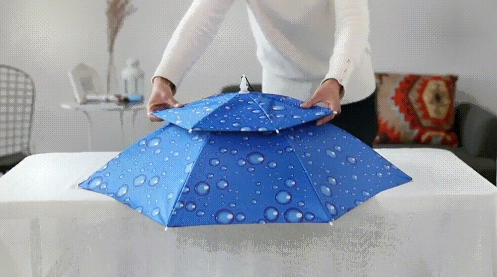 70cm 2단 우산모자 파라솔 낚시 캠핑모자 상세1