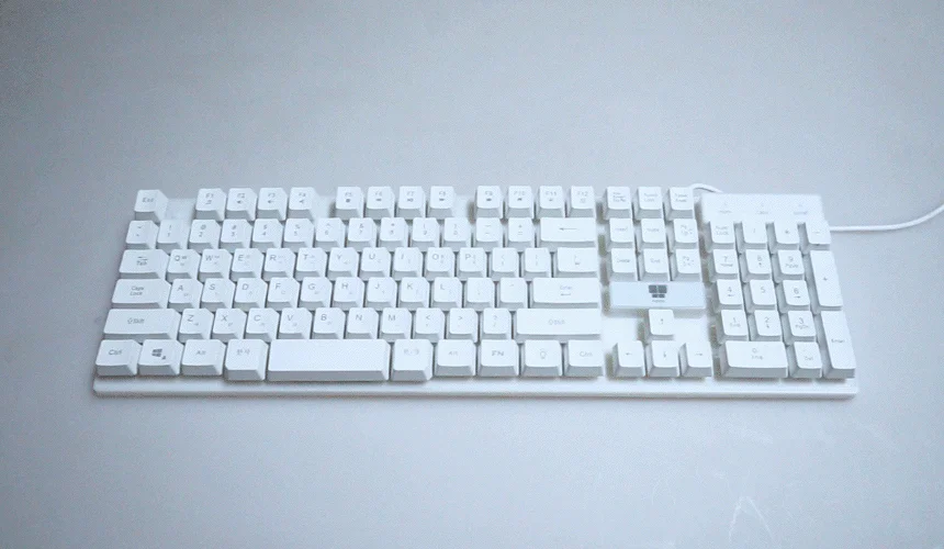 블랙 키보드 유선 방수 저소음 키감 레인보우 RGB LED 상세2