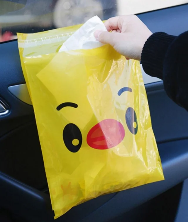 일회용 휴지통 정리 책상 붙이는 소품 휴지통 15장 차량용 캐릭터 세트