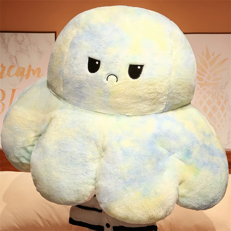 대형 양면 플립 문어 크리 에이 티브 봉제 인형 30cm 상세4