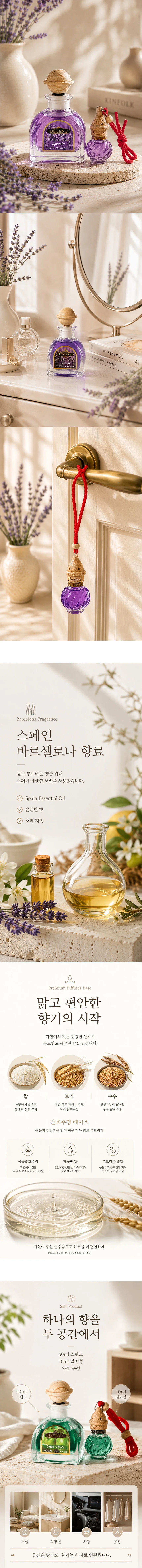 미니 디퓨저 인테리어 소품 방향제 개별포장 50ml+10ml 세트 상세2