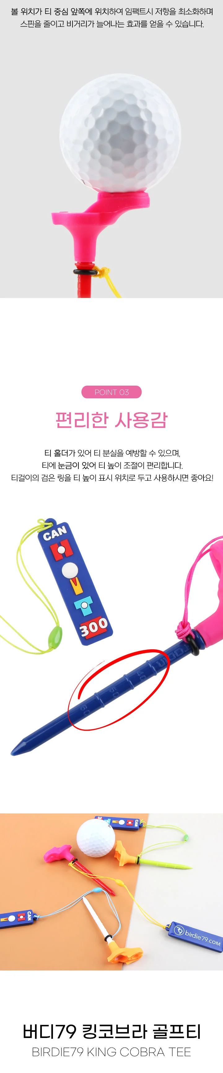 버디79 골프티 꽂이 라운딩 필드 골프티 랜덤 2p 상세4