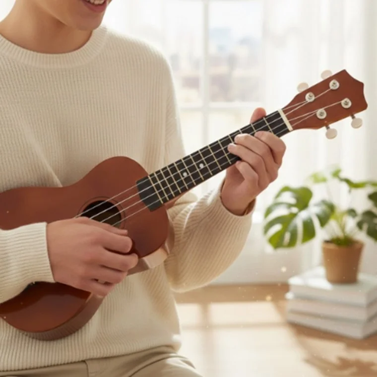 백양나무 소프라노 우쿨렐레 브라운 초보자용우쿨렐레 감성악기