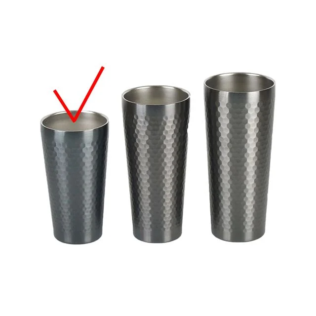 스텐컵 음료컵 콜라 이중 블랙 소형 350ml 진공컵 식당 냉장고컵