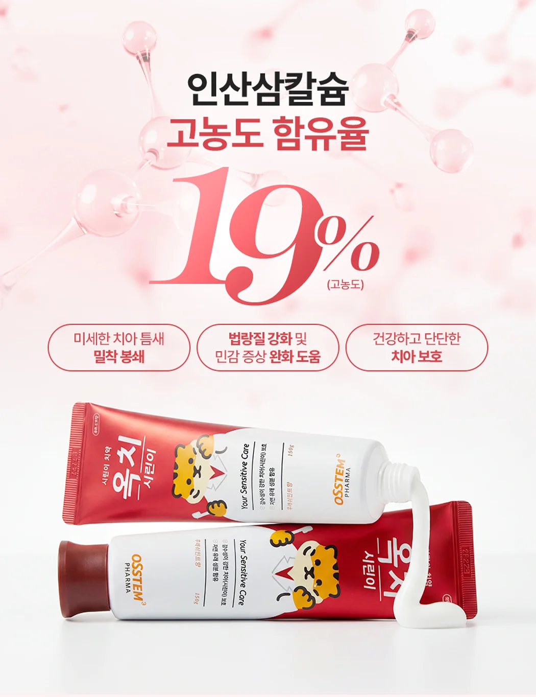 (오스템) 옥치 시린이 치약 150g 후레쉬민트향 (60개입) 상세4