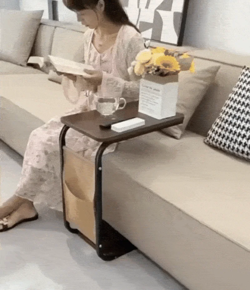 소프트우드 바퀴 이동식 사이드 테이블 침대 협탁 상세1
