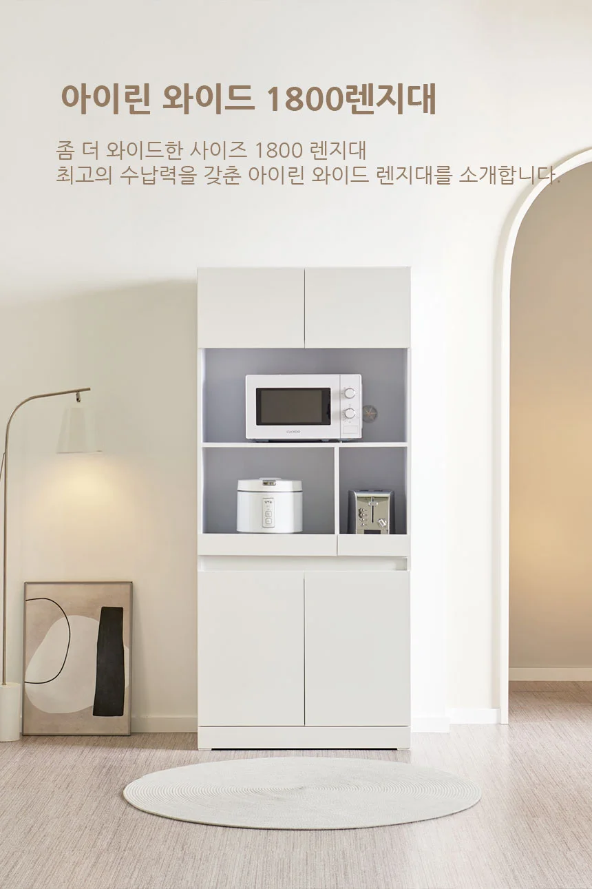 j0114 IRENE 와이드1800렌지대 주방수납장 렌지다이 전자렌지대 상세3