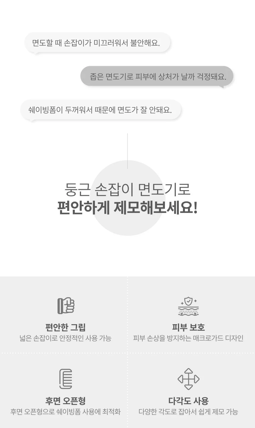 라운드 그립 셀프 제모 바디 트리머 상세2