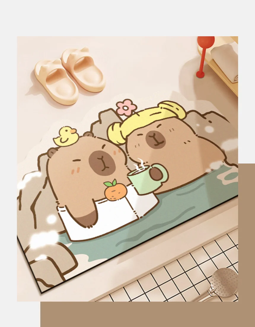 카피바라 규조토 발매트 욕실 발매트 흡수 발판 40x60cm 7종 상세3