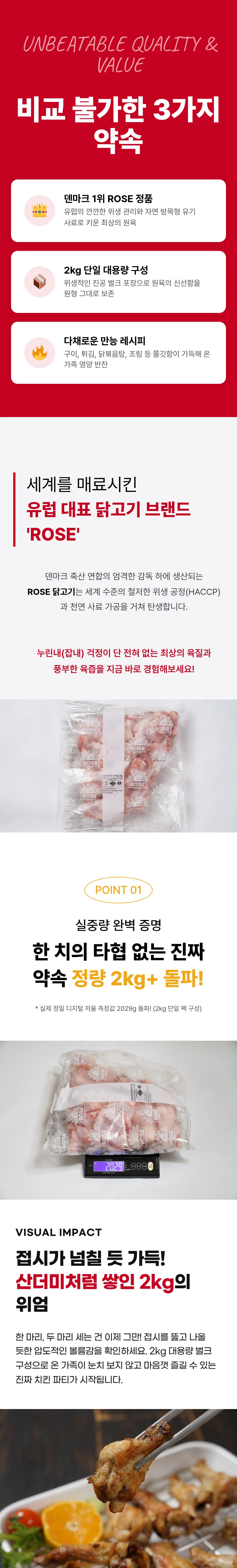 덴마크 ROSE 닭윙봉 2kg 상세3
