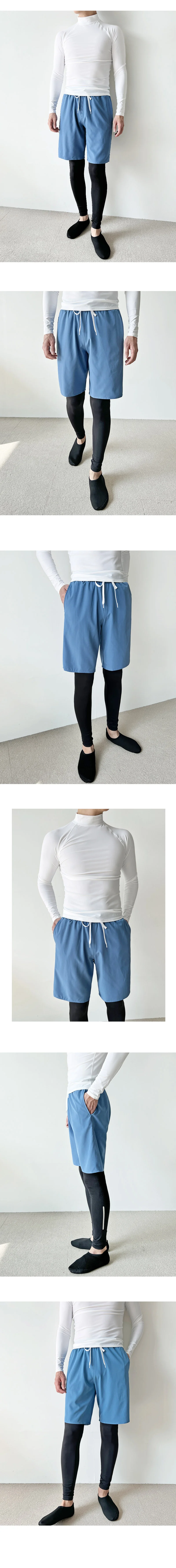 여름 비치웨어 반바지 셋업 래쉬가드 워터레깅스 메쉬팬티 상세2