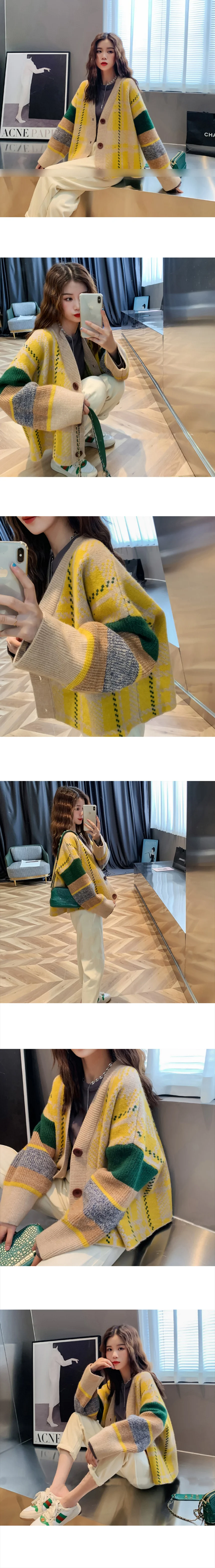 유니크 도톰 가디건 가을가디건 칼라가디건 니트가디건 상세4