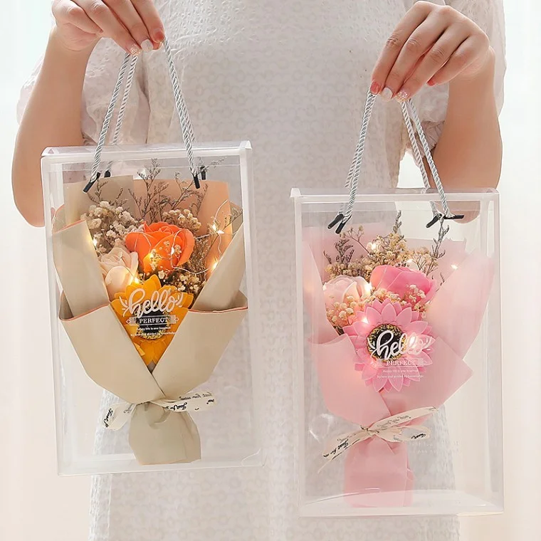 발렌타인데이 꽃다발 선물 발렌타인데이 선물 비누 장미 꽃다발 완제품 선물 상자 창의 선물
