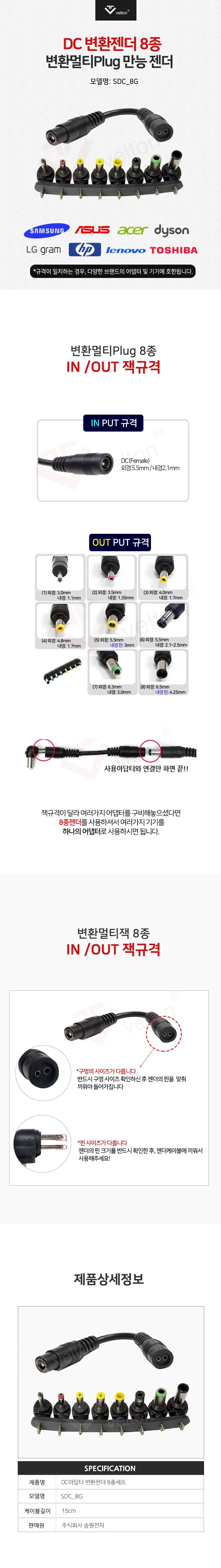 18V 2 5A DC 어댑터 벽걸이형 SMPS 전원 공급 일체형 블랙 상세4