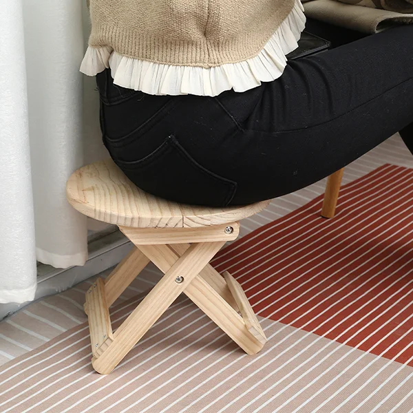 원목 접이식 의자 겸 받침대 24cm 상세5