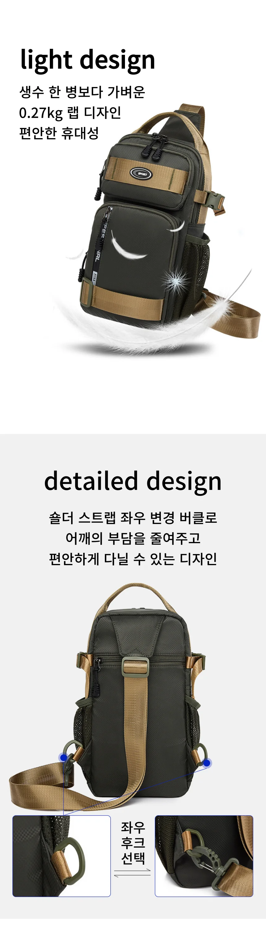 퍼펙트백 남자 크로스백 슬링백 대용량 상세3