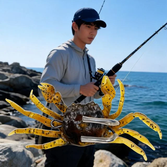 문어낚시 에기 꽃게 게 미끼 루어 바다 선상 낚시용 채비 야광 쭈꾸미 낚시 아이템