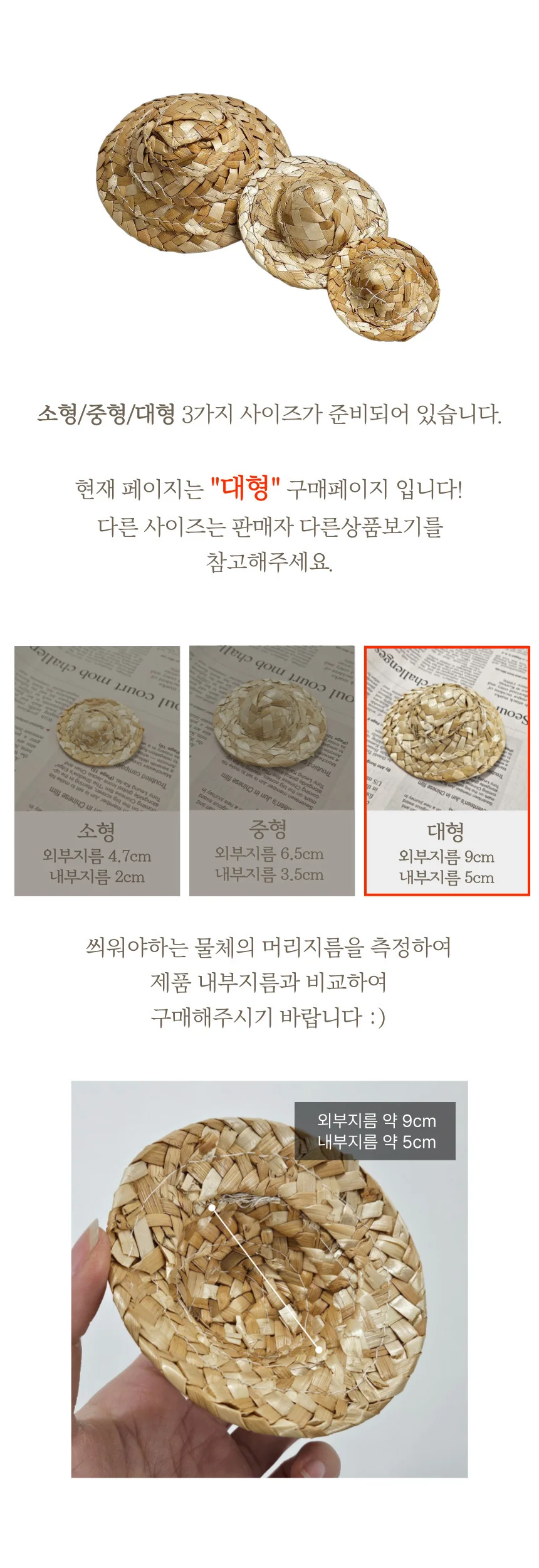 피규어 인형 선인장 스투키 장식 미니 밀짚모자 대형 상세2
