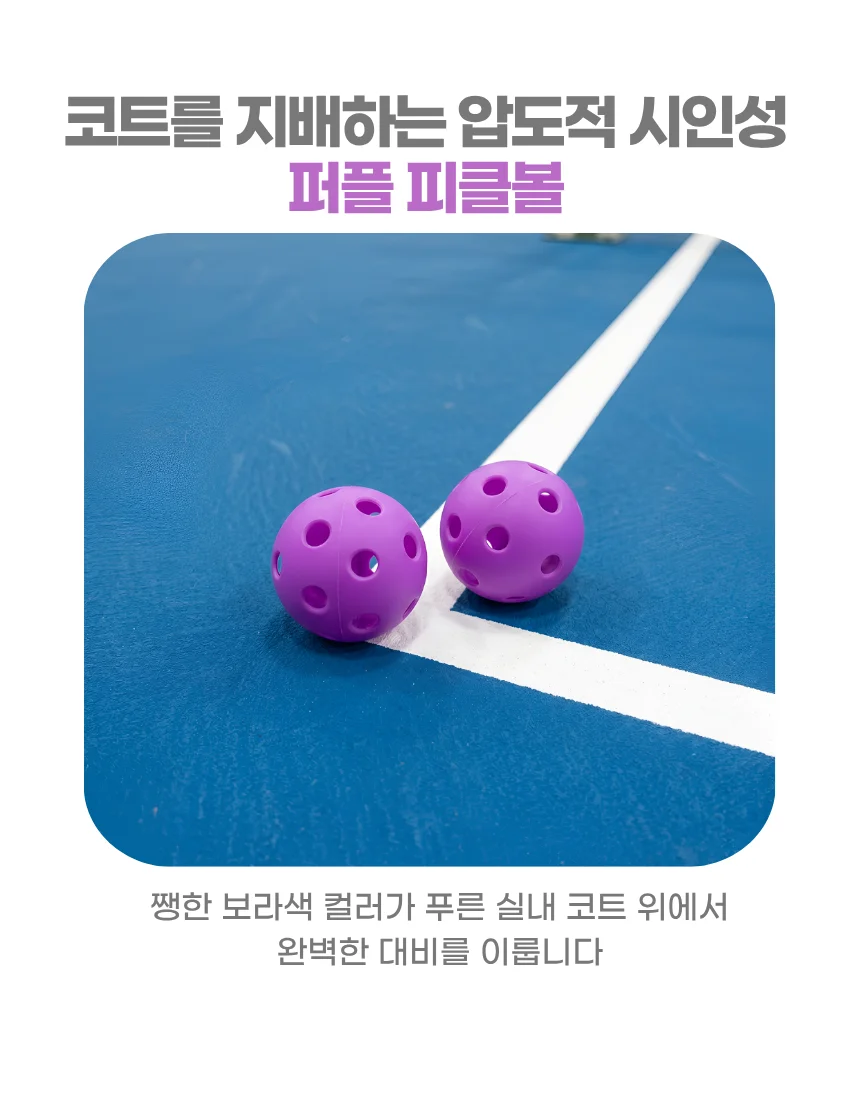 실내 트레이닝용 퍼플 패들 피클볼 26홀 상세4