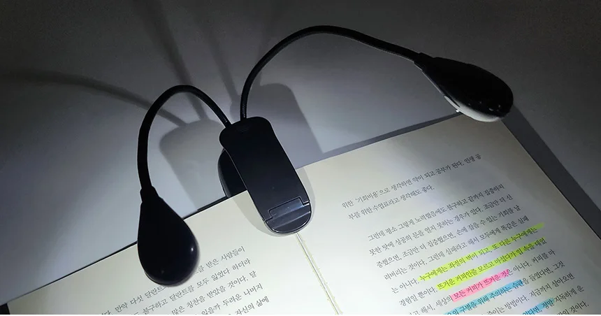 투헤드 LED 독서등 책전등 집게등 스탠드 집게램프 공부집중 상세3