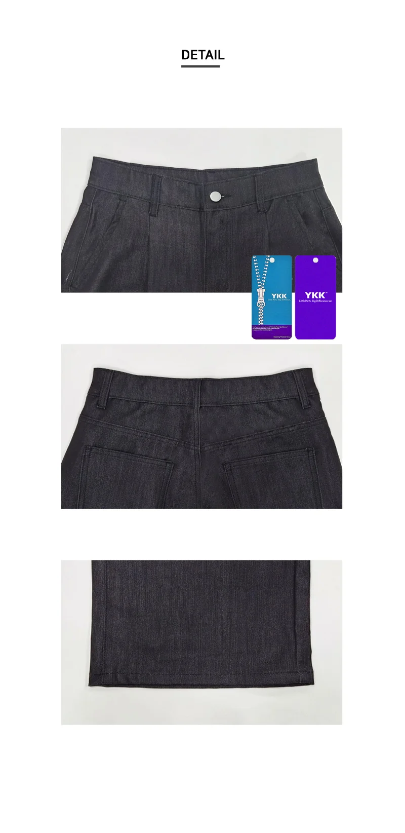 여성 코튼 통바지 핀턱 와이드 팬츠 세미핏 데일리 바지 상세3