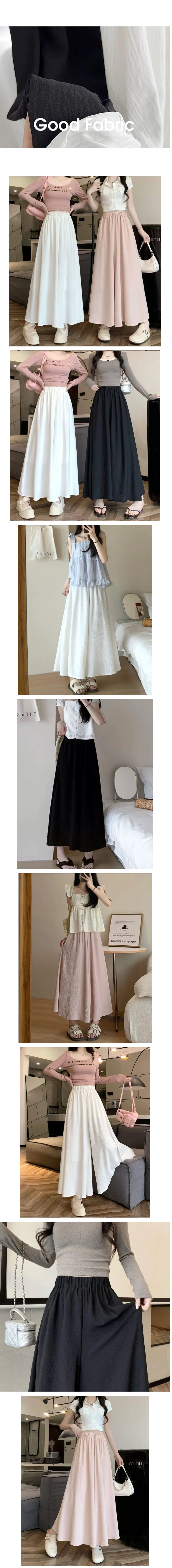 밴딩 와이드 롱 팬츠 여리핏 데일리 통바지 3Color FSFD 0061 상세3