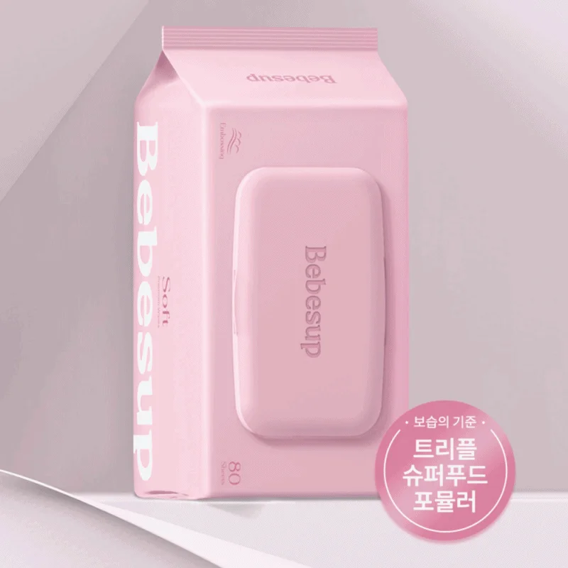 베베숲 소프트 아기물티슈 80매x10팩 신생아 유아 선물 wet tissue 상세1