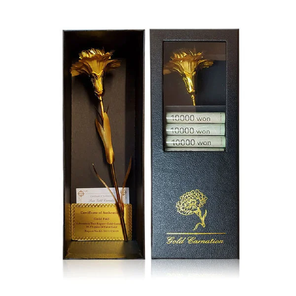 ASTRUM골드카네이션용돈박스/여자친구선물/부모님선물/꽃다발/축하꽃다발/장식용/졸업식선물