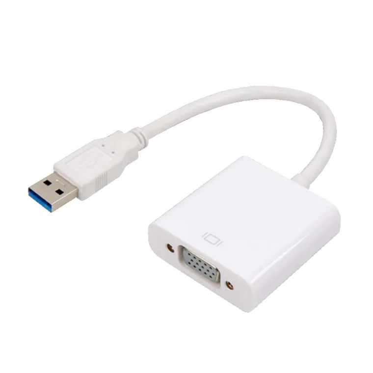 USB3.0 TO VGA 케이블 컨버터 미러링 고화질 대형화면 노트북 PC 컴퓨터 데스크탑 TV 모니터