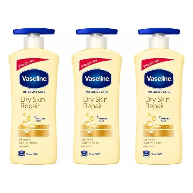 (3개)바세린 인텐시브케어 드라이스킨 리페어 로션 600ml