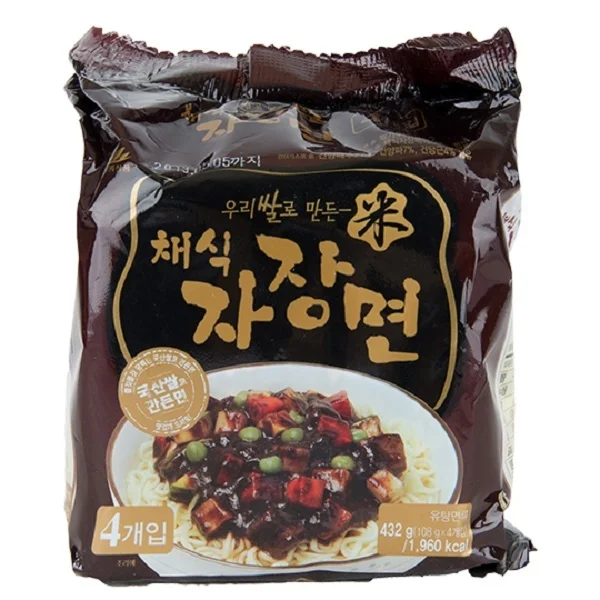 채식라면 우리쌀 채식자장면105g 24봉 채식국수 상세1