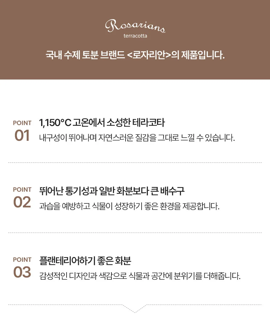 로자리안 컬러 미니 볼팟 9호 상세2