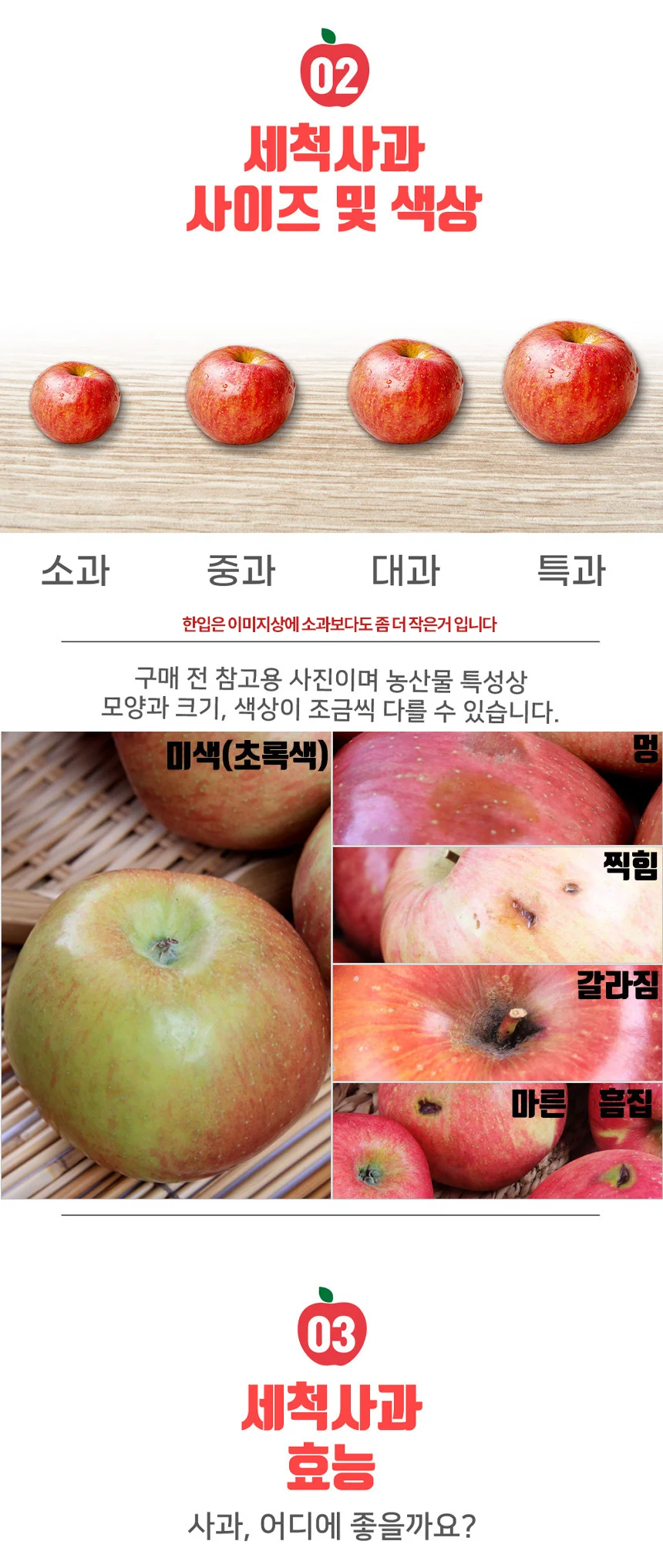 경북 세척사과 4kg 중소과 (23과 내외) 상세3