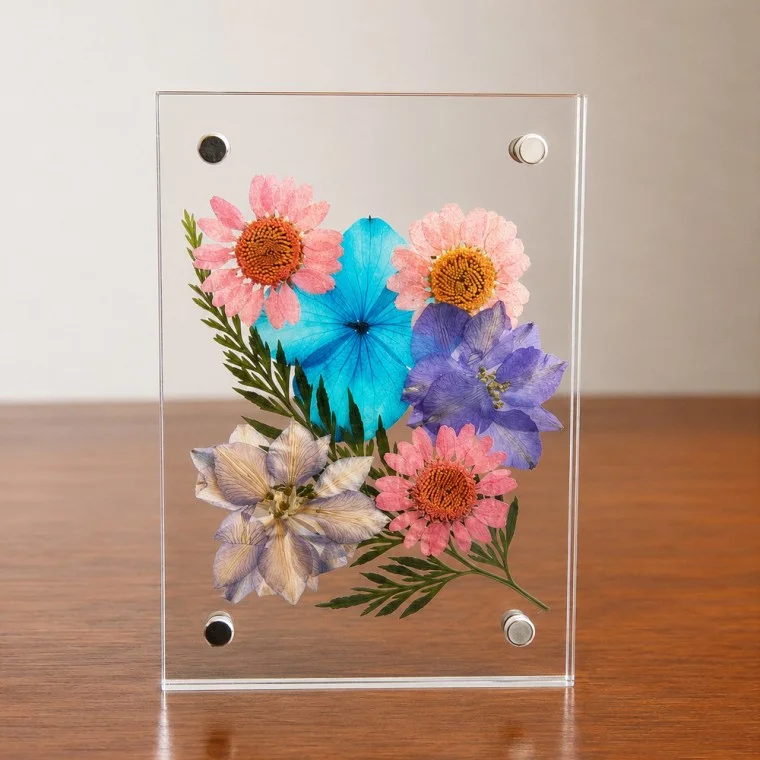 압화 아크릴 액자 만들기 키트 diy 드라이플라워 네잎클로버 선물