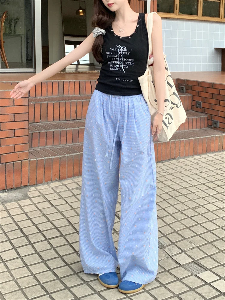 레이스 스티치와 컷아웃 디자인의 여성 와이드 2XL 상세4