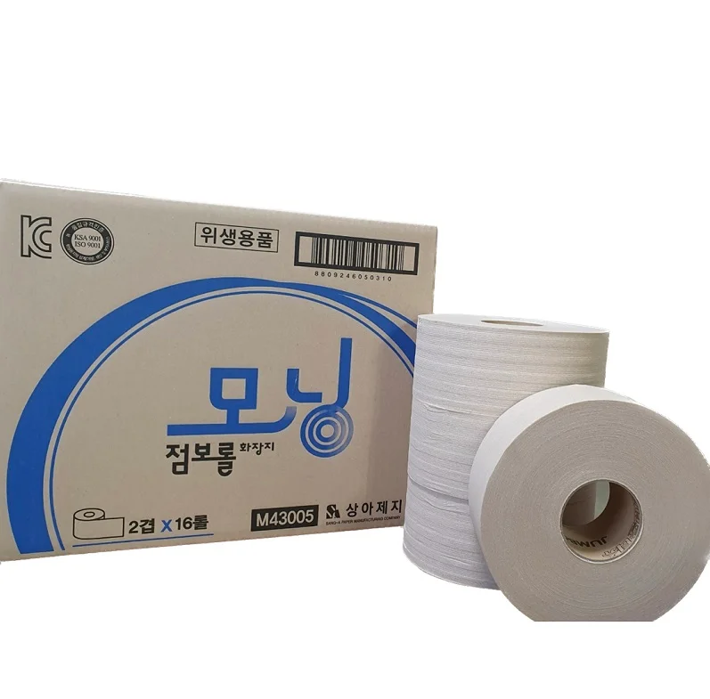 상아제지 갈색지 점보롤 화장지 2겹 300M 16롤 박스 상세3