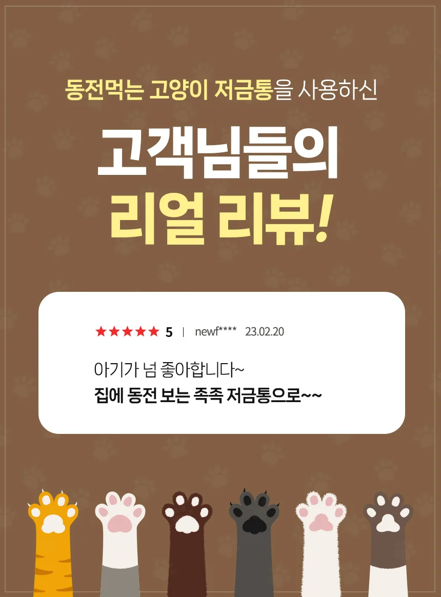 움직이는 고양이 저금통 (박스문양랜덤) 상세3