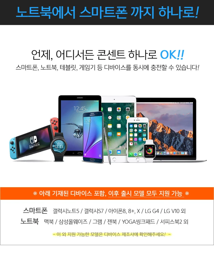 USB-PD C타입퀵차지3.0멀티고속듀얼충전기어댑터(블랙) 상세2