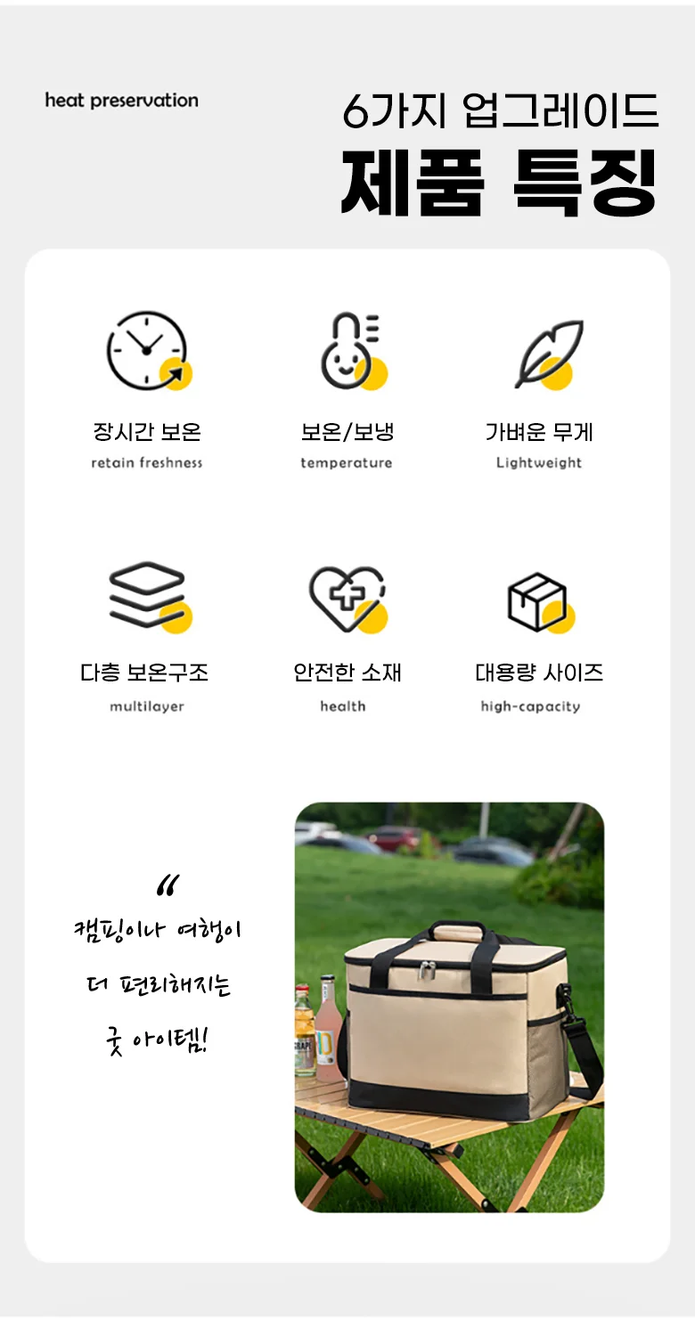 보냉가방 보냉백 대형 도시락 아이스 박스 대용량 30L 상세3